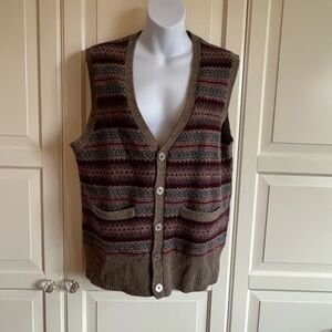 Vintage Gant Rugger 100% Shetland Wool Sweater Vest Unisex Size L